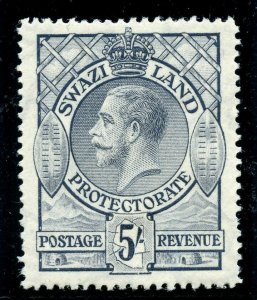 Swaziland 1933 KGV 5s grey MLH. SG 19. Sc 18.