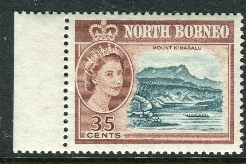 NORTH BORNEO; 1961 early QEII issue fine Mint hinged Marginal value, 35c