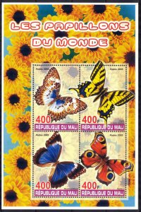 Mali 2005 Butterflies Sheet MNH