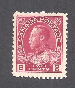 CANADA # 106c VF MINT NH 2c ROSE-CARMINE ADMIRAL BS27899