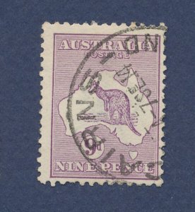AUSTRALIA  - Scott 9 - used - Watermark 8 - 9d Kangaroo - 1913