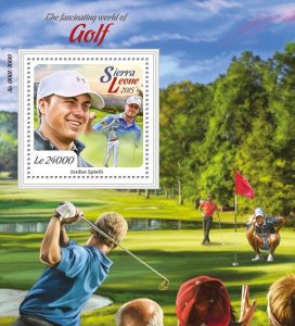 SIERRA LEONE - 2015 - Golf - Perf Souv Sheet - Mint Never Hinged