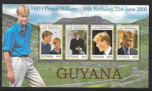 GUYANA SG5838a 2000 18th BIRTHDAY OF PRINCE WILLIAM MNH