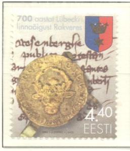 Estonia Sc  443 2002 Lubeck Charter stamp mint NH