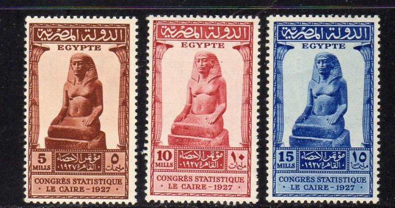 Egypt #150 -152 Unused Original Gum Hinged G54