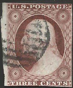 # 11a Dull Red Used George Washington