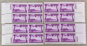 C46 Hawaii Diamond Head VF MNH 80c 5 Matched Plate Blocks # 24593 WholeSale Lot