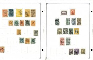 Ecuador 1865-1938 M & U Hinged on Blank Scott Internsational Pages.