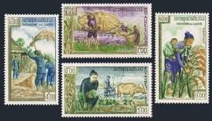 Laos 81-84, 84a sheet, MNH. Mi 128-131, Bl.31y. FAO 1963. Freedom from hunger.