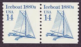 2134b Iceboat mint coil pair