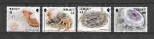 JERSEY #681-4   MARINE LIFE   MNH