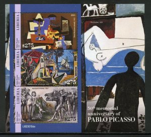 LIBERIA  2023 50th MEMORIAL ANNIVERSARY OF PABLO PICASSO SHEET  MINT NH