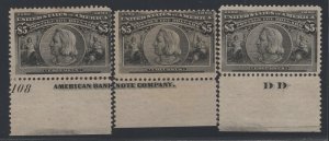 #245 Mint, 3 Position Singles Make Up Full Plate