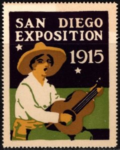 1915 US Poster Stamp Panama–California Exposition San Diego Unused