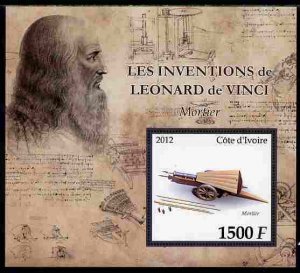 IVORY COAST - 2012 - da Vinci Inventions #8 - Perf Souv Sheet -MNH-Private Issue