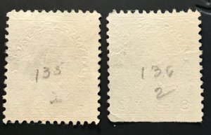Canada, Scott 114-115, Used, Dry Printing