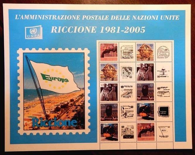 United Nations NY 2005 Riccione Personalized Sheet (S8) #880-884 MNH