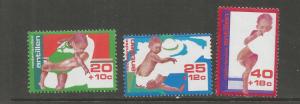 NETHERLANDS, ANTILLES, B140-B142, MNH, DIFFERENT WAYS OF CARRYING A CHILD