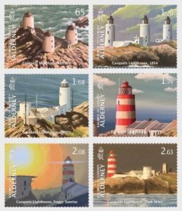 Alderney 2024 300 Years Casquets Lighthouse Lighthouses set of 6 stamps MNH