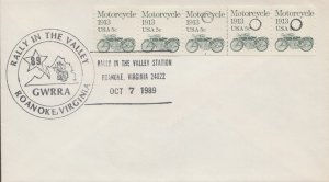 Cover SC 1899 Strip of Five with Plate Number 4 on center stamp