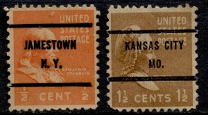 US Stamps #803.-805 USED PRE-CANCELS