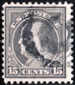 SC#514 15¢ Franklin Single (1917) Used