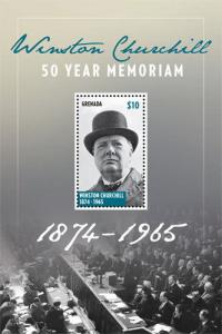 Grenada - Sir Winston Churchill - Souvenir sheet - 2015 MNH