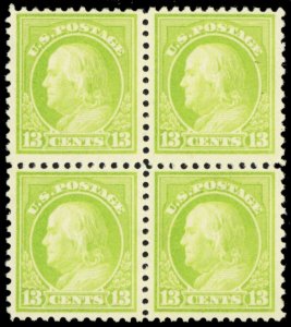 513, Mint F/VF NH 13¢ Franklin Block of Four Stamps - Stuart Katz