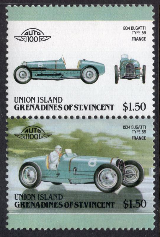 St Vincent Grenadines Union Island 160 Cars MNH VF