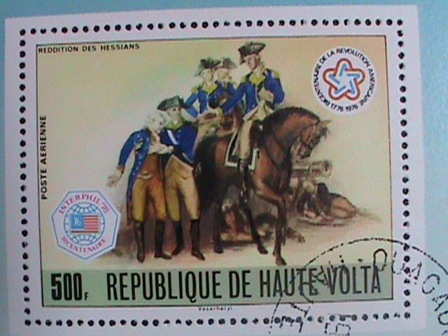 ​Upper Volta Stamp-1976 Interphil'76-Bicentenary  American Revolution  CTO MNH