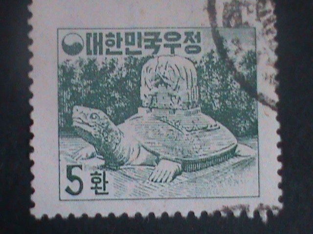 ​KOREA-1954-SC#196- TOMB STONE OF MU YAI WANG-USED-VERY FINE-71 YEARS OLD