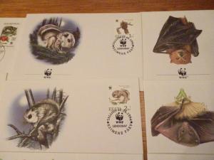 20 philatelic color cachet covers 1987 to 1996 bats otter ferret deermouse