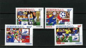 SENEGAL 1998 Sc#1308-1311 SOCCER WORLD CUP FRANCE SET OF 4 STAMPS MNH 