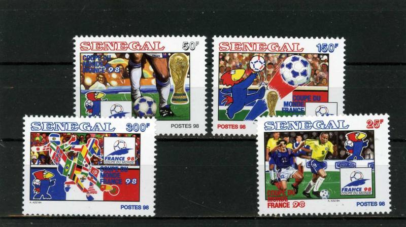 SENEGAL 1998 Sc#1308-1311 SOCCER WORLD CUP FRANCE SET OF 4 STAMPS MNH 