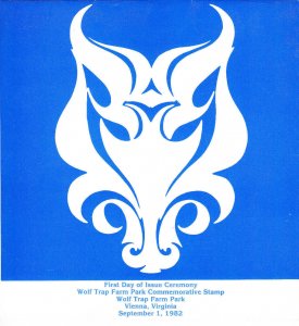 USPS 1st Day Ceremony Program #2018 Wolf Trap Farm Park Music Theater 1982