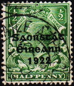 Ireland. 1922 1/2d S.G.52 Fine Used