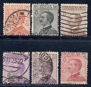 Italy Scott # 102 - 107, used