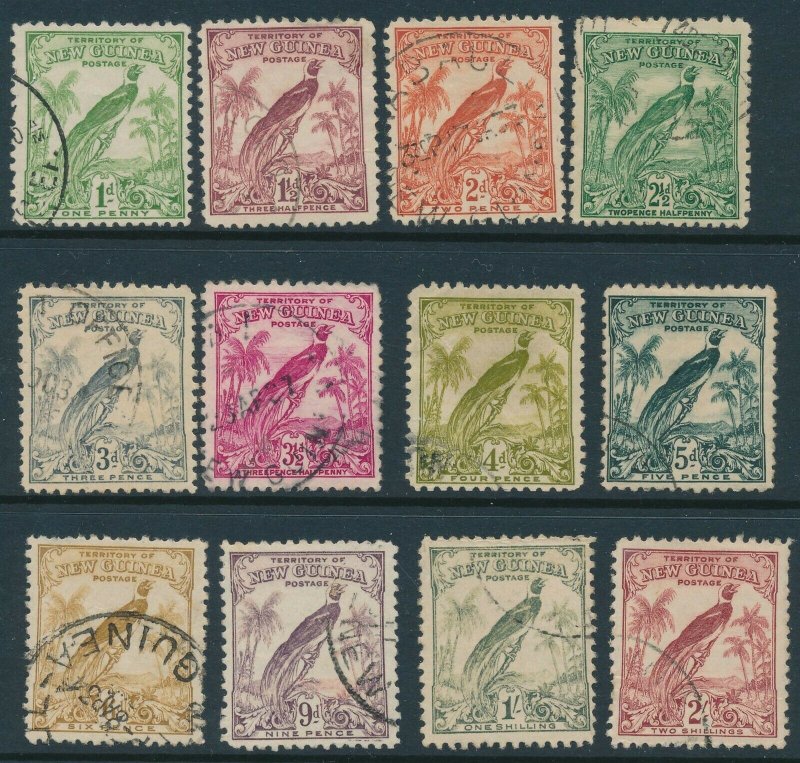 NEW GUINEA : 1932 Undated Bird 1d to 2/-.