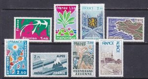 France 1507-14 MNH OG 1977 Regions of France Full 8 Stamp Set Very Fine