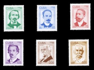 Cuba #3709-3714 Cat$14, 1996 Patriots, complete set, never hinged