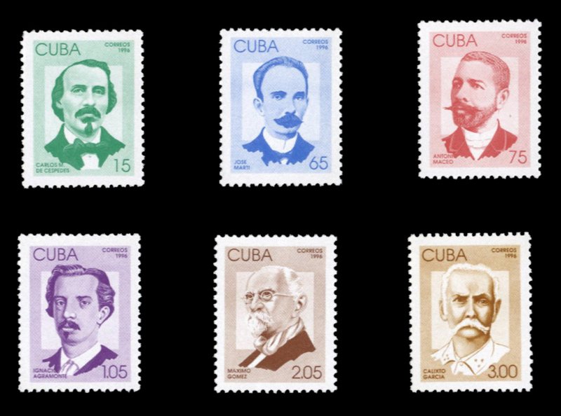 Cuba #3709-3714 Cat$14, 1996 Patriots, complete set, never hinged