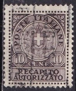 Italy 10c revenue (used) Victor Emmanuel III, Recapito autorizzato