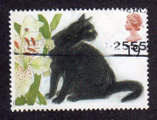 Great Britain 1586 - Used - Black Cat (cv $0.35) (1)