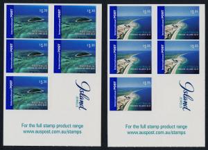 Australia 2633a,4a Booklet Pane MNH Island Jewels