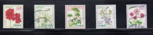 Japan 2016 Sc#4007a-e Flowers Series 6 used