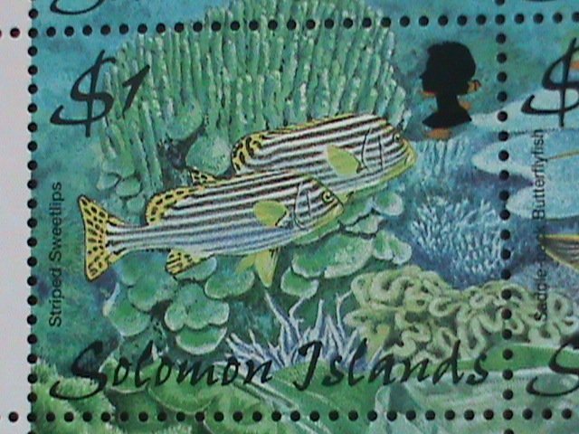 SOLOMON ISLAND -1999 SC#874 MARINE LIFE- PHILEXFRANCE'99 STAMP SHOW- S/S