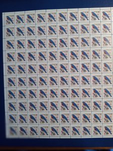 US# 2478, Eastern Bluebird, Sheet of 100 @ .03 (no cent sign), Unused (1991)