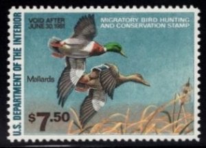 RW-47, Federal Duck Stamp, Mint NH OG, Face $7.50