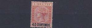 GIBRALTAR  1889  SG 19  40C ON  4D  MH    CAT £55