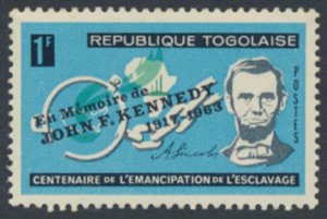 Togo  SC# 455   MNH   Kennedy Lincoln   see details & scans